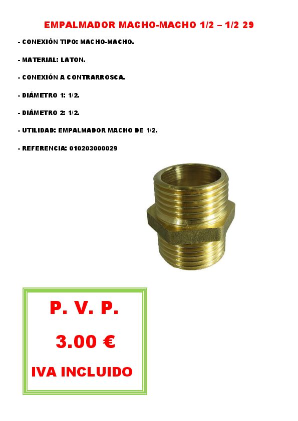 EMPALMADOR MACHO-MACHO 1/2 – 1/2 29