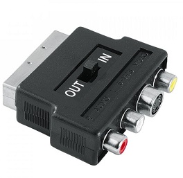 ADAPTADOR EURO A RCA 3 H. Y SVHS NEGRO 213