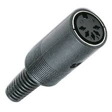 CLAVIJA 5 PIN HEMBRA AEREA NEGRA 154