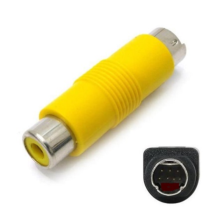 CONECTOR S-VIDEO 7 PINES M - RCA H. 214