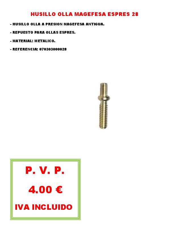 HUSILLO OLLA MAGEFESA ESPRES 28