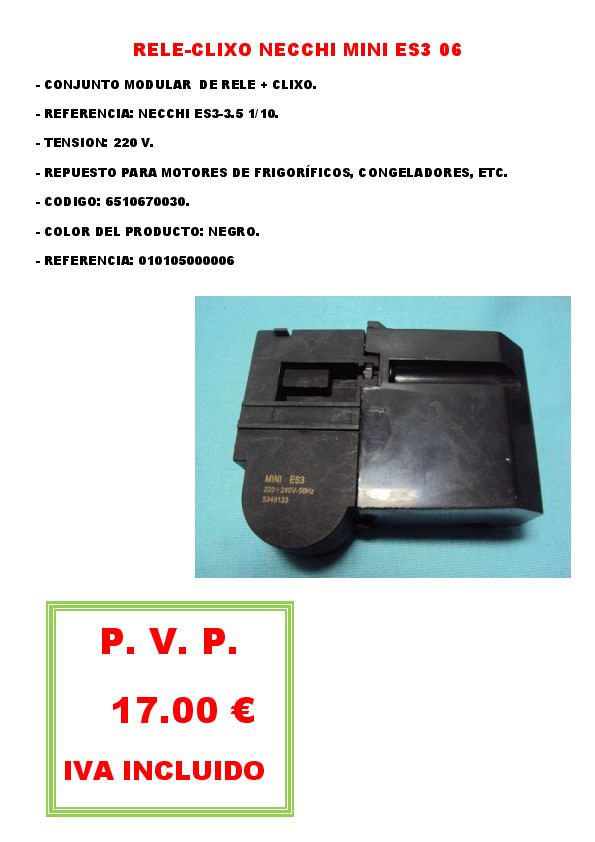 RELE-CLIXO NECCHI MINI ES3 06