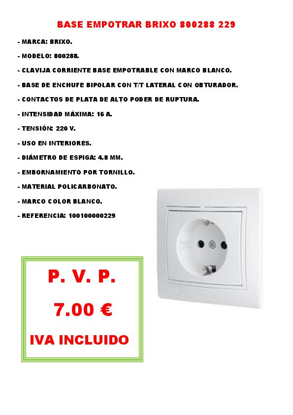 BASE EMPOTRAR BRIXO 800288 229