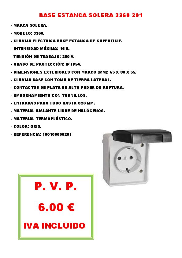 BASE ESTANCA SOLERA 3360 201