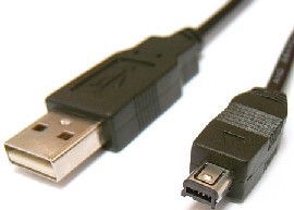 ALARGADERA USB A-MINIB 4 PIN M-M 1 M. 12